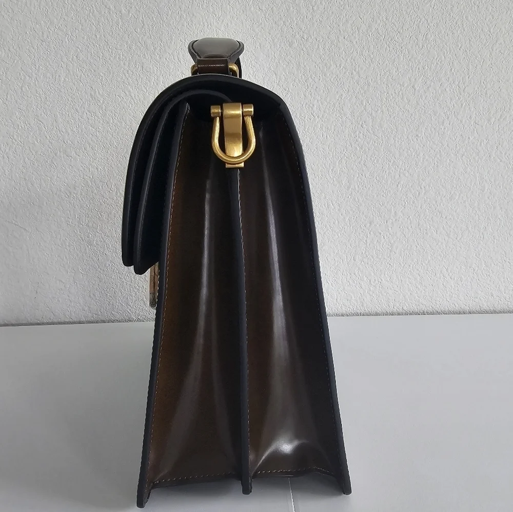 Gucci Leather Handbag Women's Brown Medium Borsa Snake Dustbag New - Picture 2 of 16